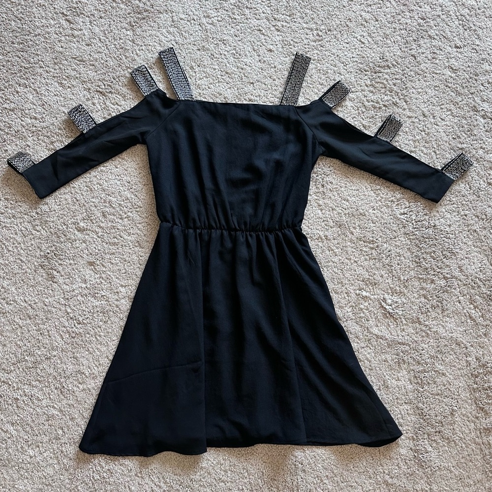 ASOS cold shoulder dress with sparkling straps size XS